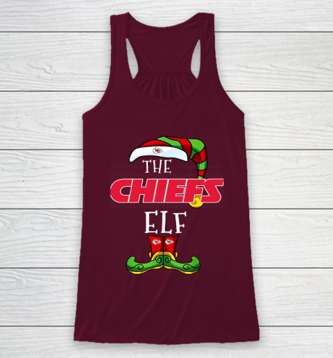Kansas City Chiefs Christmas ELF Funny NFL Racerback Tank 2