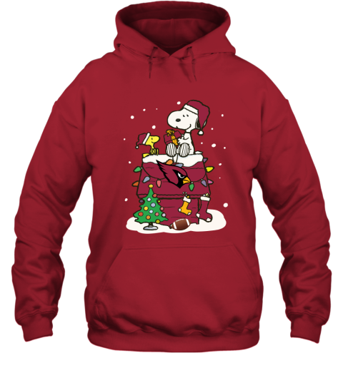 etci a happy christmas with arizona cardinals snoopy hoodie 23 front red