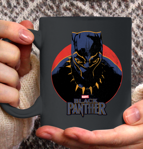 Marvel Black Panther Movie Retro Circle Portrait Ceramic Mug 11oz
