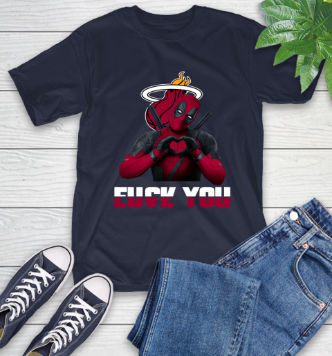 NBA Miami Heat Deadpool Love You Fuck You Basketball Sports T-Shirt 3