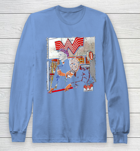 Michael Myers and Jason Voorhees drinking Whataburger Long Sleeve T-Shirt 8