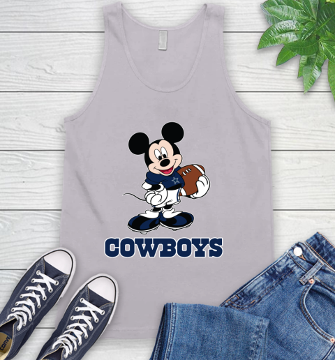 NFL Football Dallas Cowboys Cheerful Mickey Mouse Shirt Tank Top 4