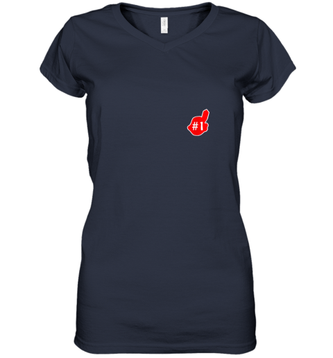 t0lo 1 cleveland hometown indian tribe vintage baseball fans women v neck t shirt 39 front navy