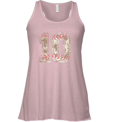 raho baseball jersey number 10 vintage distressed flowy tank 32 front soft pink