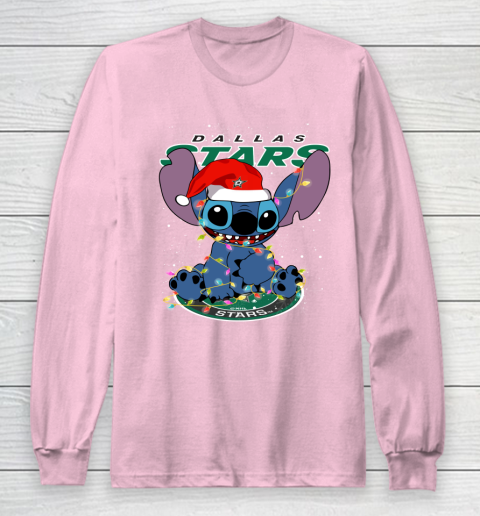 Dallas Stars NHL Hockey noel stitch Christmas Long Sleeve T-Shirt 6