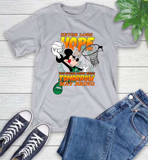 Boston Celtics NBA Basketball Mickey Disney Never Lose Hope T-Shirt 6