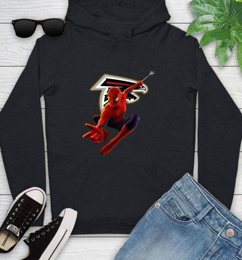 NFL Spider Man Avengers Endgame Football Atlanta Falcons Youth Hoodie 2