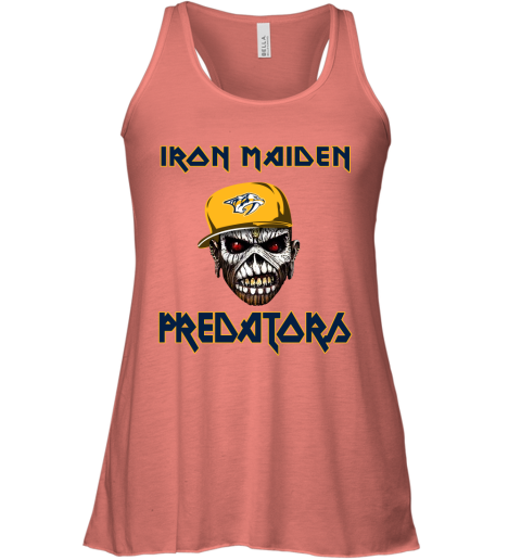 NHL Nashville Predators Iron Maiden Rock Band Music Hockey Sports s7BwKoPyLCR flowy tank 32 95 151514 front coral