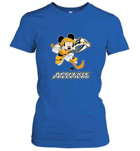 NHL Hockey Mickey Mouse Team Nashville Predators Women's T-Shirt 