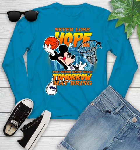 Sacramento Kings NBA Basketball Mickey Disney Never Lose Hope Youth Long Sleeve 8