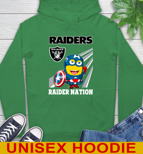 NFL Football Oakland Raiders Captain America Marvel Avengers Minion Shirt Hoodie 8