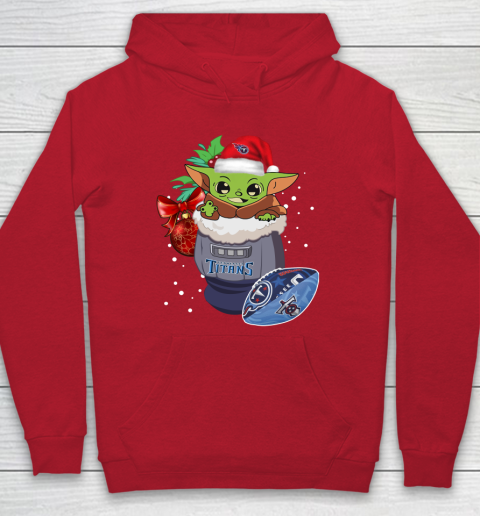 Tennessee Titans Christmas Baby Yoda Star Wars Funny Happy NFL Hoodie 10