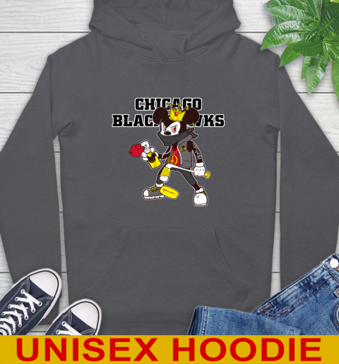 Chicago Blackhawks NHL Hockey Mickey Peace Sign Sports Hoodie 7