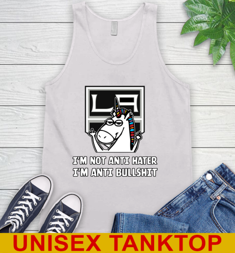 Los Angeles Kings NHL Hockey Unicorn I'm Not Anti Hater I'm Anti Bullshit Tank Top