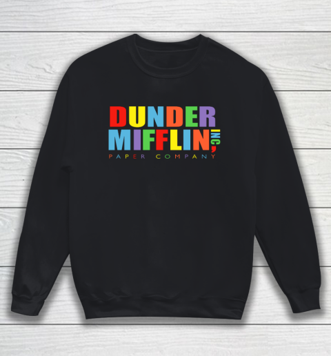 The Office Dunder Mifflin Rainbow Letters Sweatshirt