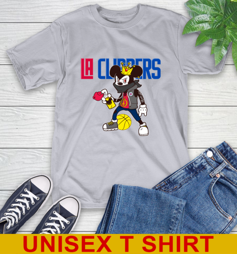 LA Clippers NBA Basketball Mickey Peace Sign Sports T-Shirt 6