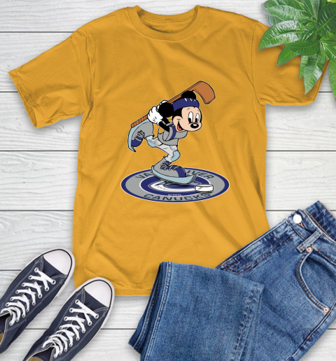 NHL Hockey Vancouver Canucks Cheerful Mickey Disney Shirt T-Shirt - Image 4