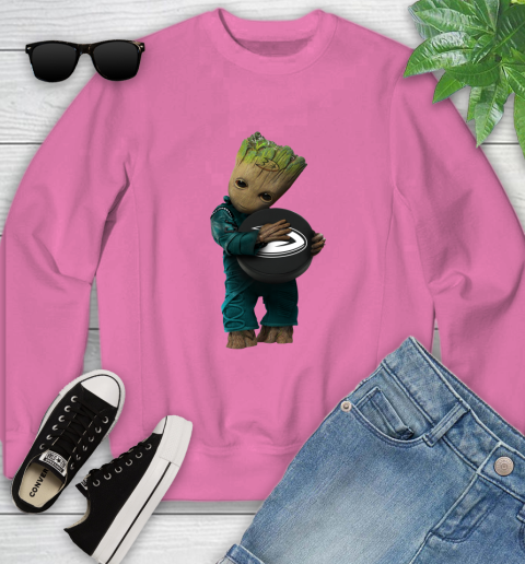 NHL Groot Guardians Of The Galaxy Hockey Sports Anaheim Ducks Youth Sweatshirt 7