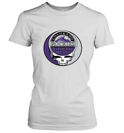 Colorado Rockies The Grateful Dead Baseball MLB Mashup Women's T-Shirt