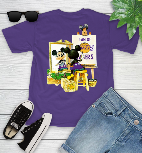NBA Basketball Los Angeles Lakers Mickey Drawing Shirt 97 NBA Basketball Los Angeles Lakers Mickey Drawing Shirt - Image 97