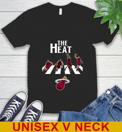 NBA Basketball Miami Heat The Beatles Rock Band Shirt V-Neck T-Shirt