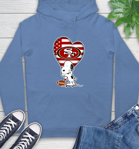 San Francisco 49ers NFL Football The Peanuts Movie Adorable Snoopy Hoodie 11