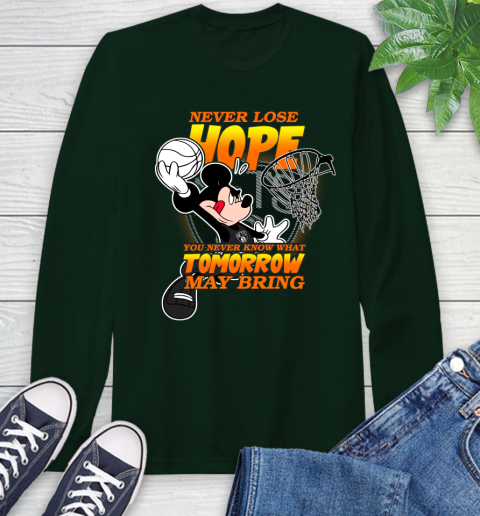Brooklyn Nets NBA Basketball Mickey Disney Never Lose Hope Long Sleeve T-Shirt 7