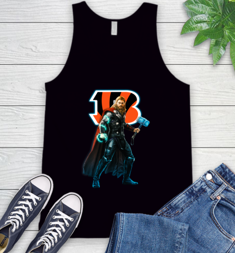 NFL Thor Avengers Endgame Football Cincinnati Bengals Tank Top 2