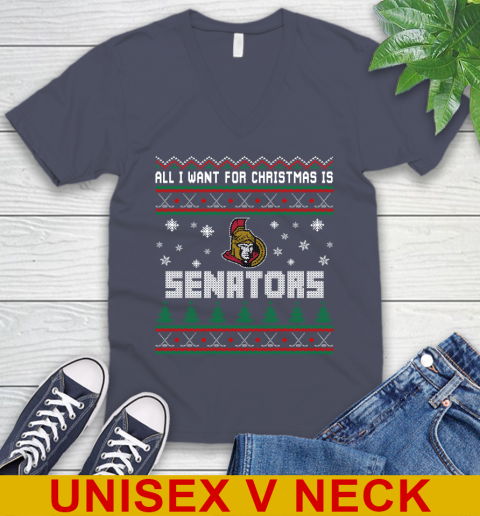 Ottawa Senators NHL Hockey All I Want For Christmas Is My Team Sports 53
