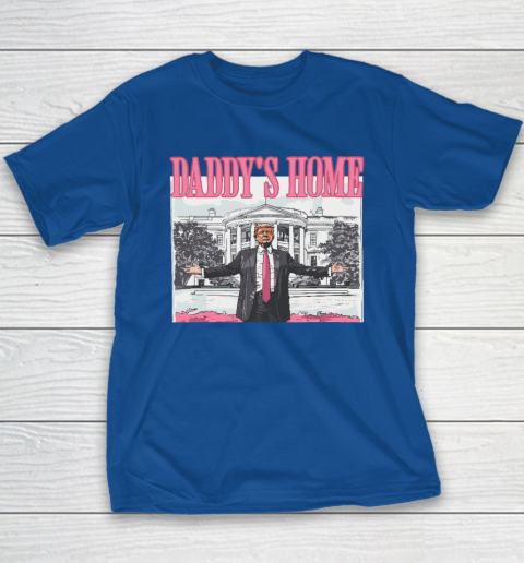 Funny Trump Pink Daddys Home Trump 2024 Youth T-Shirt 6