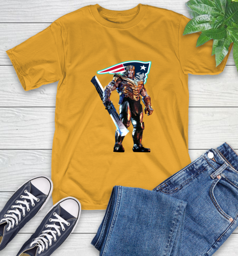 NFL Thanos Gauntlet Avengers Endgame Football New England Patriots T-Shirt 3