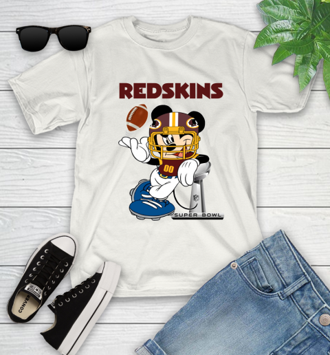 NFL Washington Redskins Mickey Mouse Disney Super Bowl Football T Shirt Youth T-Shirt 13
