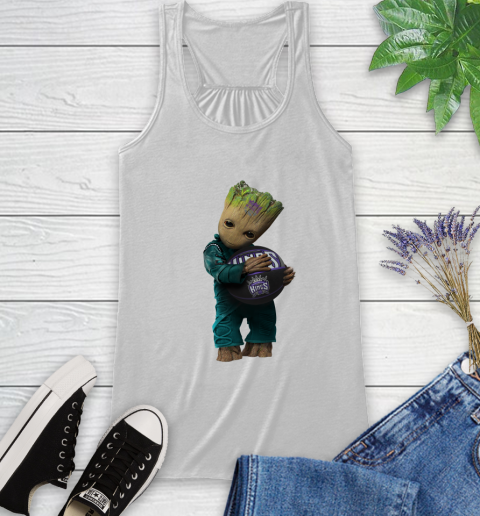 NBA Groot Guardians Of The Galaxy Basketball Sports Sacramento Kings Racerback Tank
