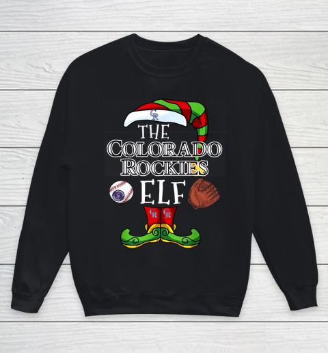 Colorado Rockies Christmas ELF Funny MLB Youth Sweatshirt
