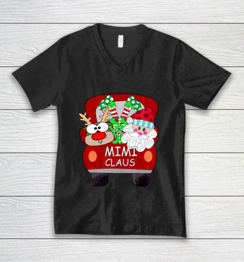 Mimi Claus Santa Car Christmas Funny Mimi Gift V-Neck T-Shirt