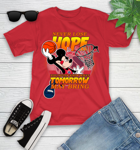Washington Wizards NBA Basketball Mickey Disney Never Lose Hope Youth T-Shirt 13