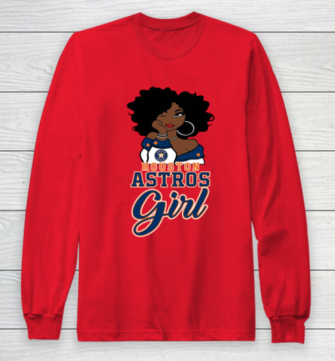 Houston Astross Girl MLB Long Sleeve T-Shirt 10