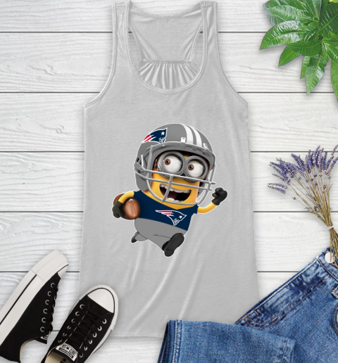 NFL New England Patriots Minions Disney Football Sports Racerback Tank