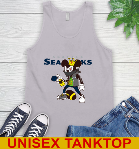 Seattle Seahawks NFL Football Mickey Peace Sign Sports Tank Top 4