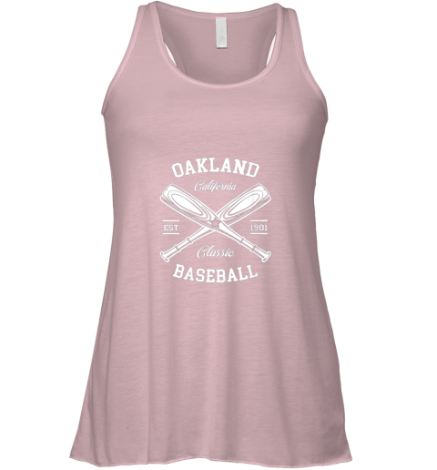 lmjr oakland baseball classic vintage california retro fans gift flowy tank 32 front soft pink
