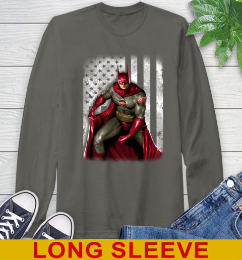Detroit Red Wings NHL Hockey Batman DC American Flag Shirt Long Sleeve T-Shirt 10