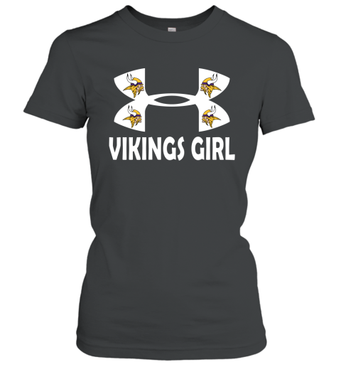 NFL Minnesota Vikings Girl Under Armour Football Sports ECuAWAC8EnJ ladies t shirt 20 95 151514 front black