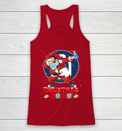San Diego Padres Funny Santa Claus Dabbing Christmas 2020 MLB Racerback Tank 4