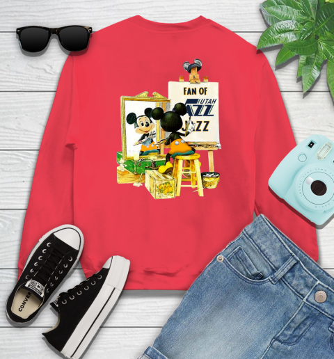NBA Basketball Utah Jazz Mickey Drawing Shirt 35
