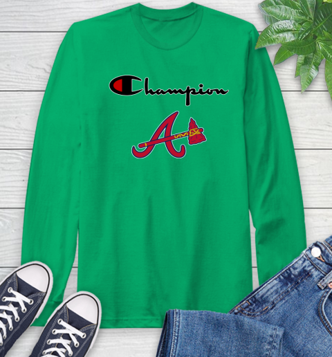 MLB Baseball Atlanta Braves Champion Shirt Long Sleeve T-Shirt 5