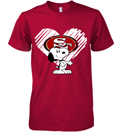 vtuc a happy christmas with san francisco 49ers snoopy premium guys tee 5 front red