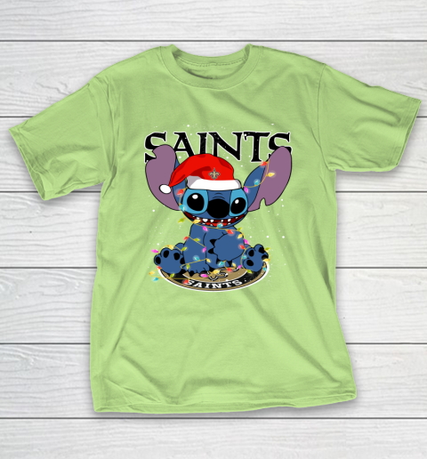 New Orleans Saints NFL Football noel stitch Christmas T-Shirt 6