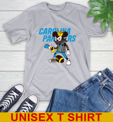 Carolina Panthers NFL Football Mickey Peace Sign Sports T-Shirt 6