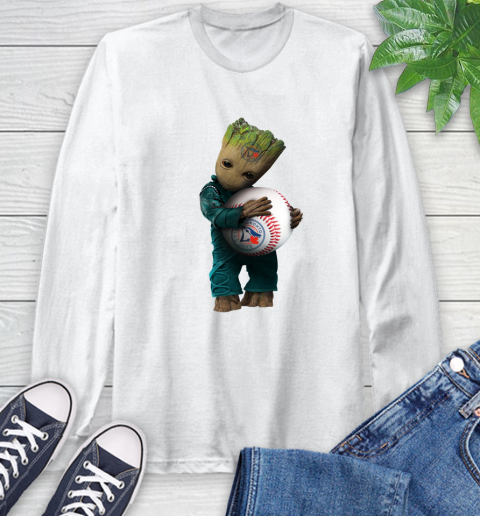 MLB Groot Guardians Of The Galaxy Baseball Sports Tampa Bay Rays Long Sleeve T-Shirt