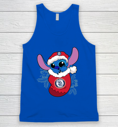 San Diego Padres Christmas Stitch In The Sock Funny Disney MLB Tank Top 5